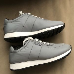 Prada Gray Iridescent Athlectic Sneakers